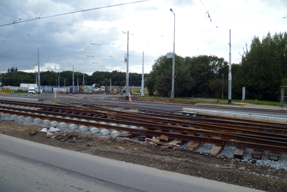 Tramvajová smyčka poblíž křižovatky Vypich