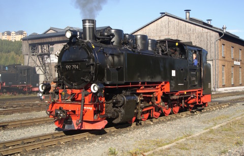 99 794 im Bahnhof Oberwiesenthal