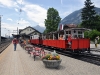 Vlak připravený k odjezdu na nádraží v Jenbachu
