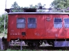 Agregátový vagon odstavený na kusé koleji